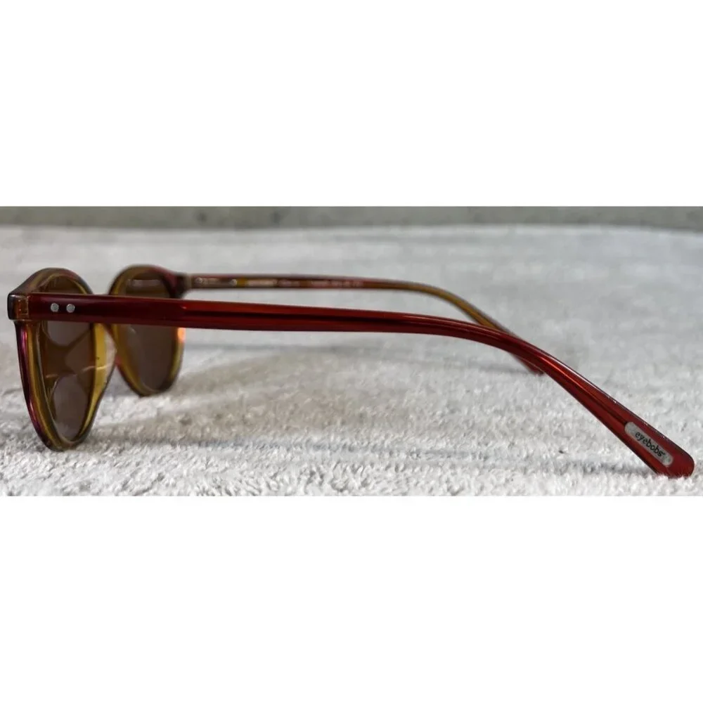 Eyebobs Case Closed 2419 77 Round Red Sunglasses Eyeglasses Readers 49-18 +1.00